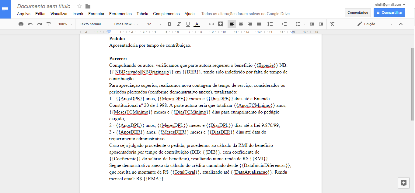 Tela Documentos